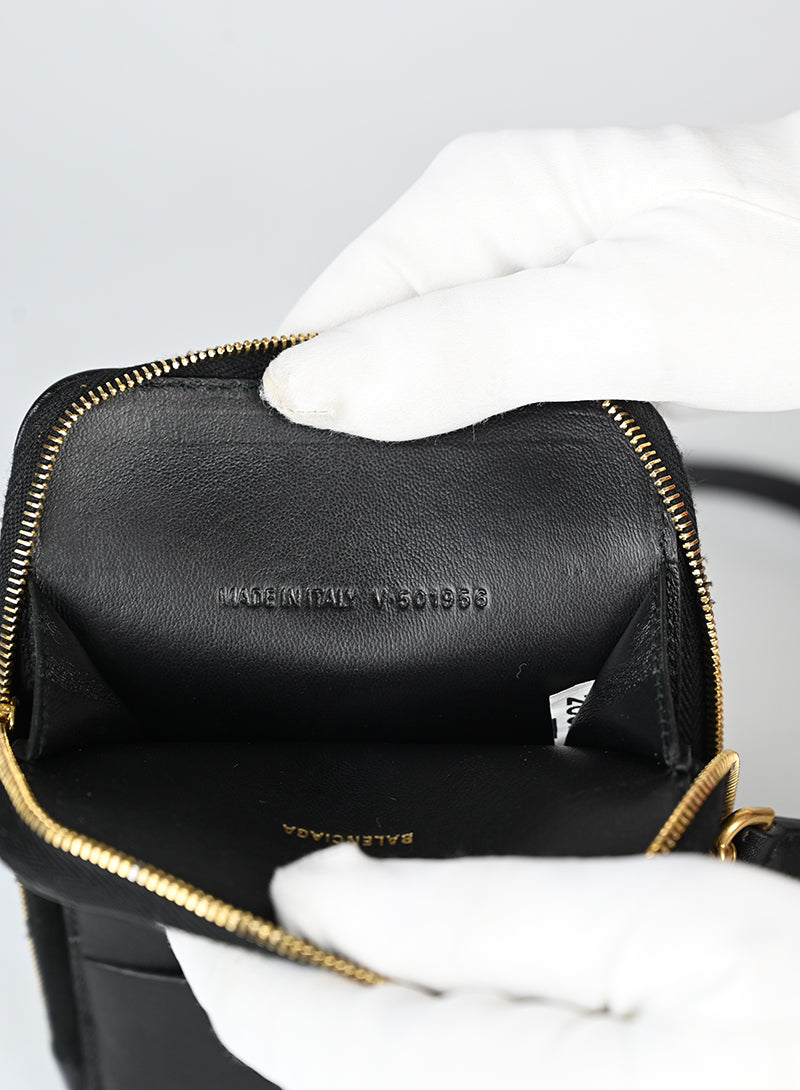 Balenciaga Portacellulare in pelle nero