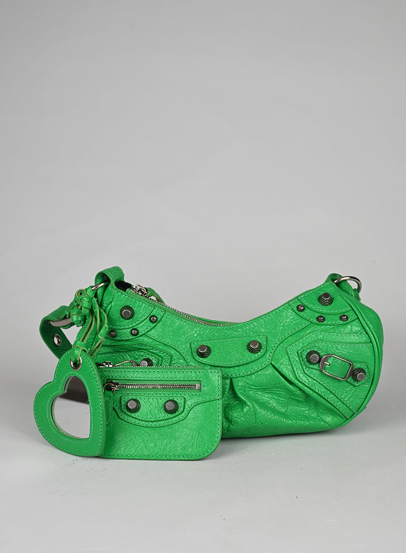 Balenciaga Borsa a Tracolla Cagole Pelle Verde