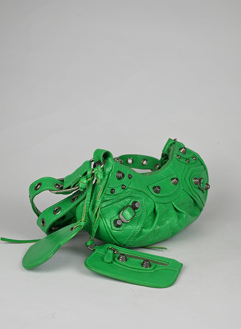 Balenciaga Borsa a Tracolla Cagole Pelle Verde
