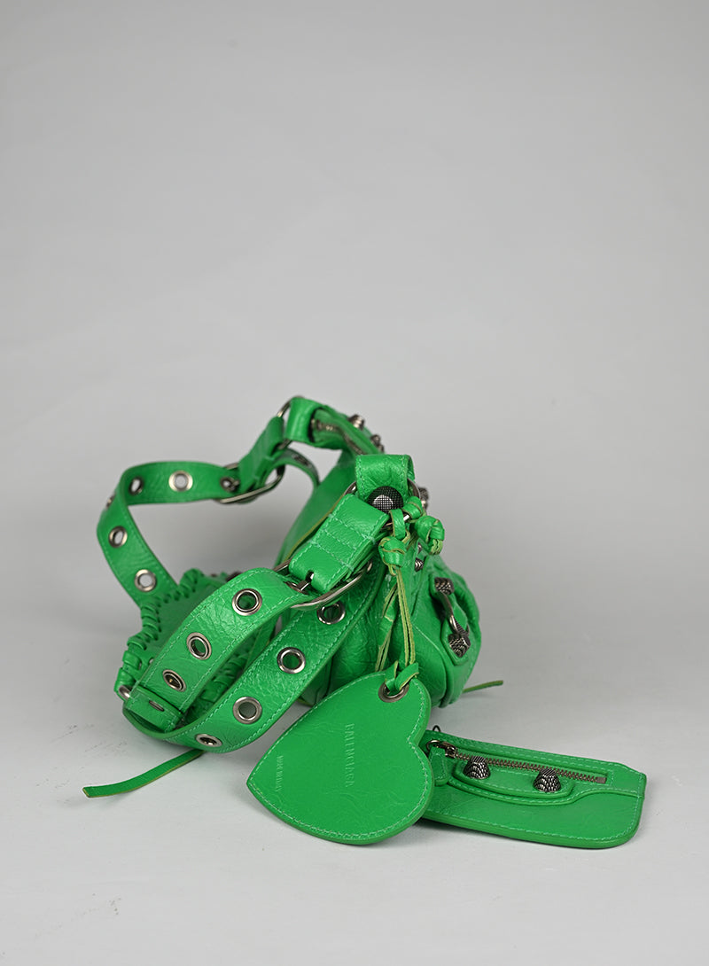 Balenciaga Borsa a Tracolla Cagole Pelle Verde