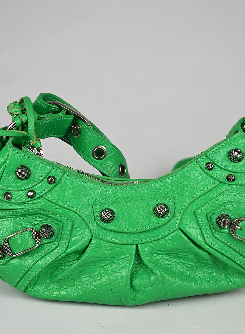 Balenciaga Borsa a Tracolla Cagole Pelle Verde