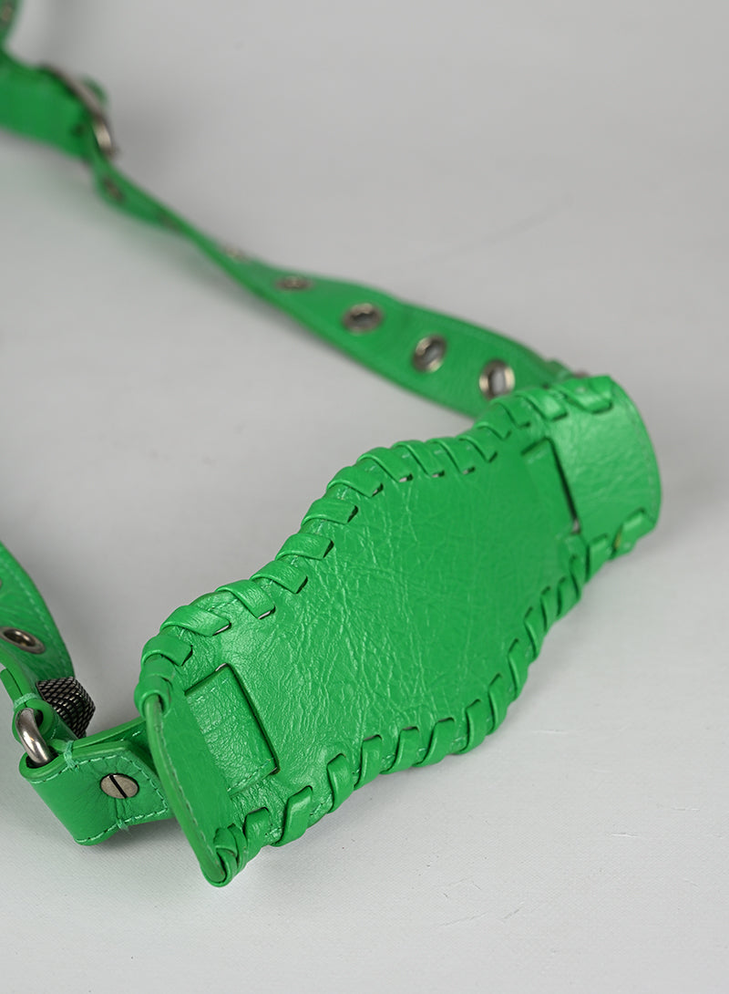 Balenciaga Borsa a Tracolla Cagole Pelle Verde