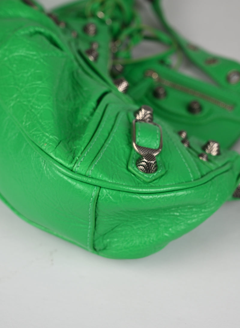 Balenciaga Borsa a Tracolla Cagole Pelle Verde