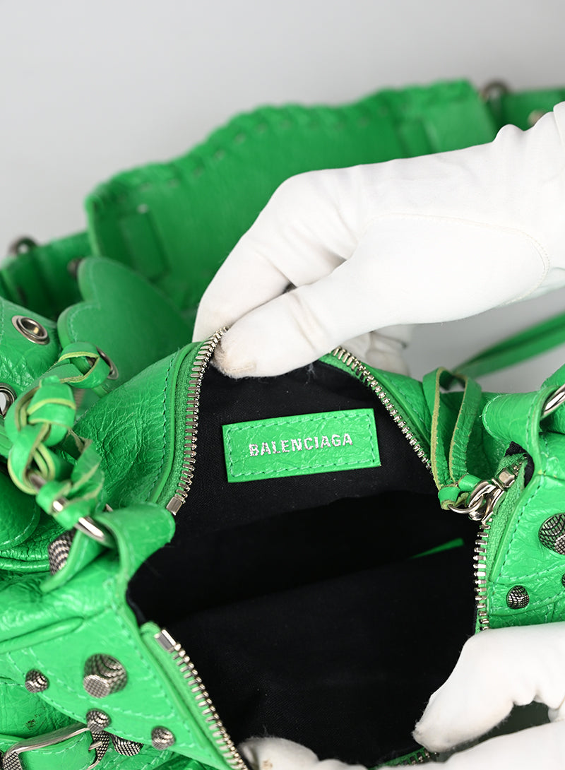 Balenciaga Borsa a Tracolla Cagole Pelle Verde