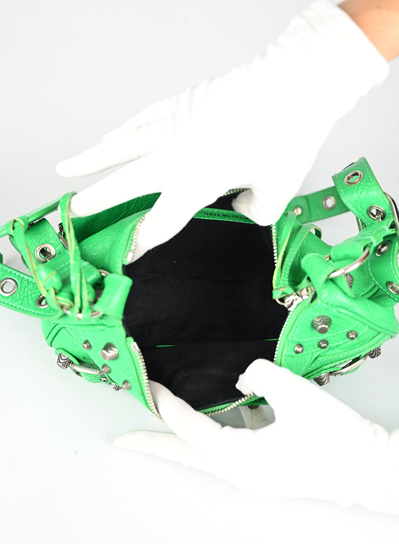 Balenciaga Borsa a Tracolla Cagole Pelle Verde