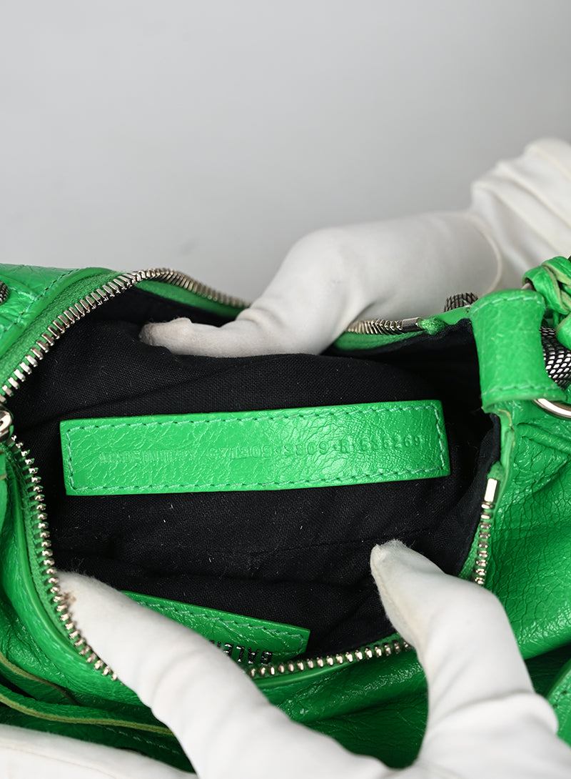 Balenciaga Borsa a Tracolla Cagole Pelle Verde