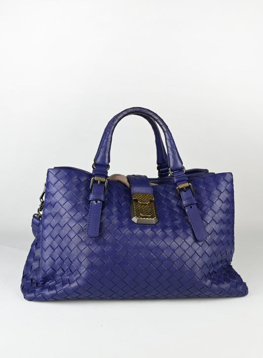 Bottega Veneta Borsa Roma in pelle blu