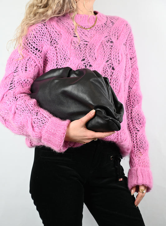 Bottega Veneta Pouch in pelle nera