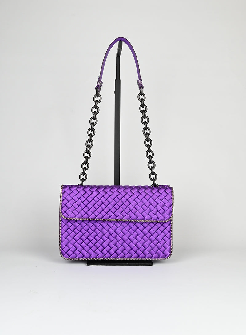 Bottega Veneta Borsa in raso viola