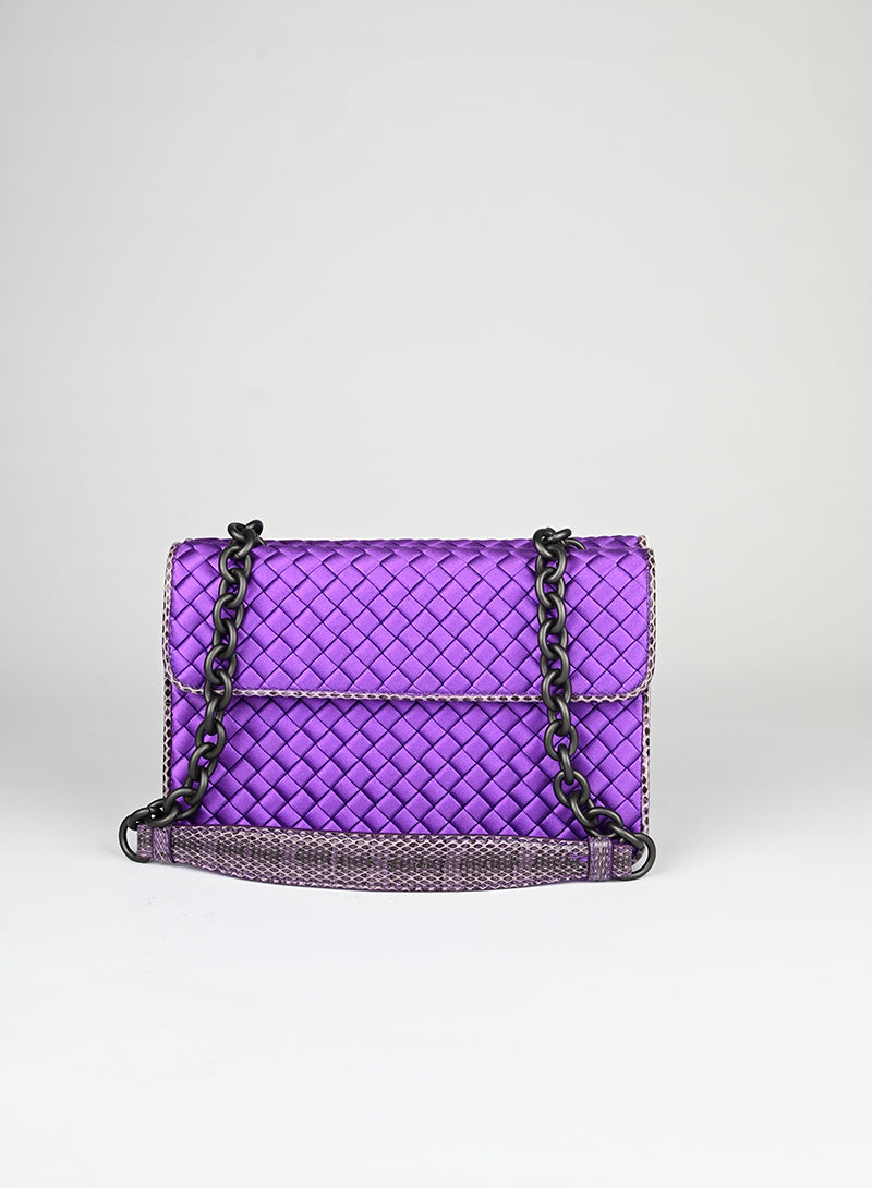 Bottega Veneta Borsa in raso viola