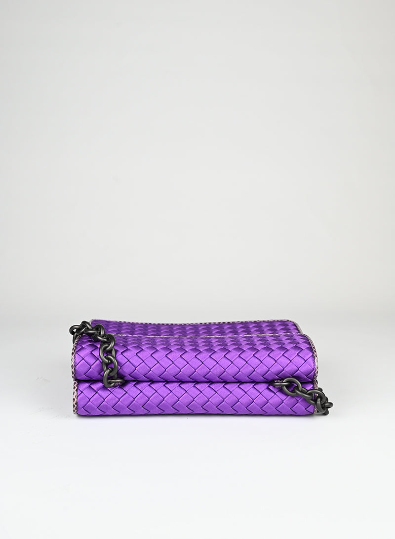 Bottega Veneta Borsa in raso viola