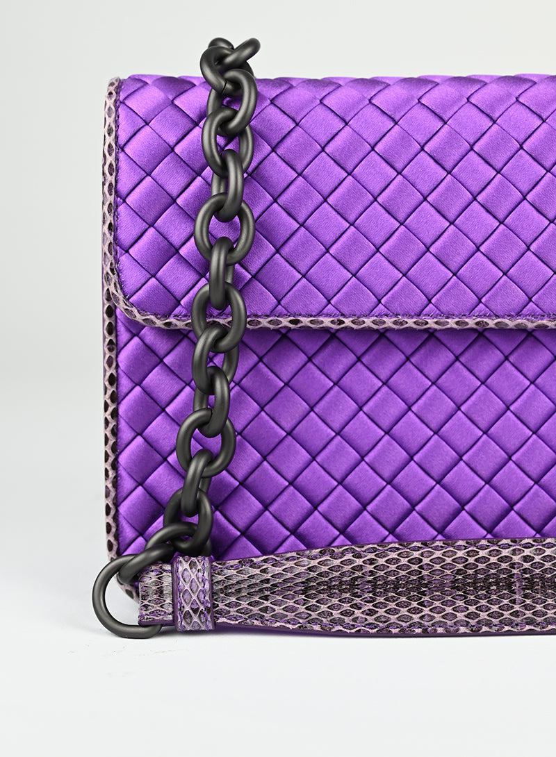 Bottega Veneta Borsa in raso viola