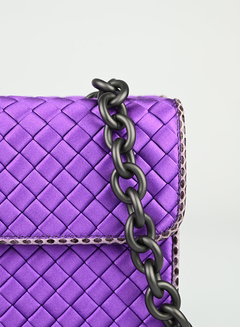 Bottega Veneta Borsa in raso viola