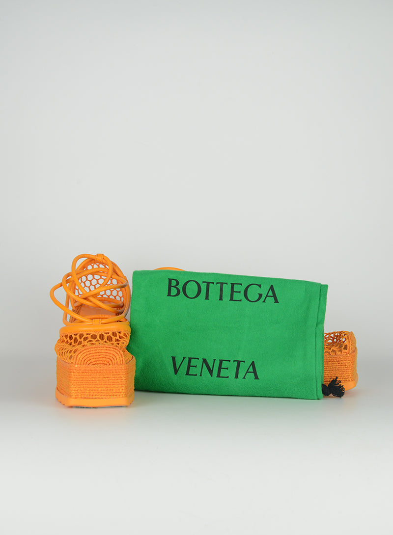 Bottega Veneta Zeppe in rete arancio - N. 36