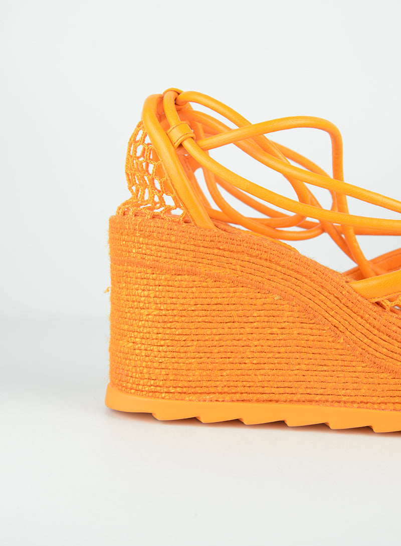 Bottega Veneta Zeppe in rete arancio - N. 36