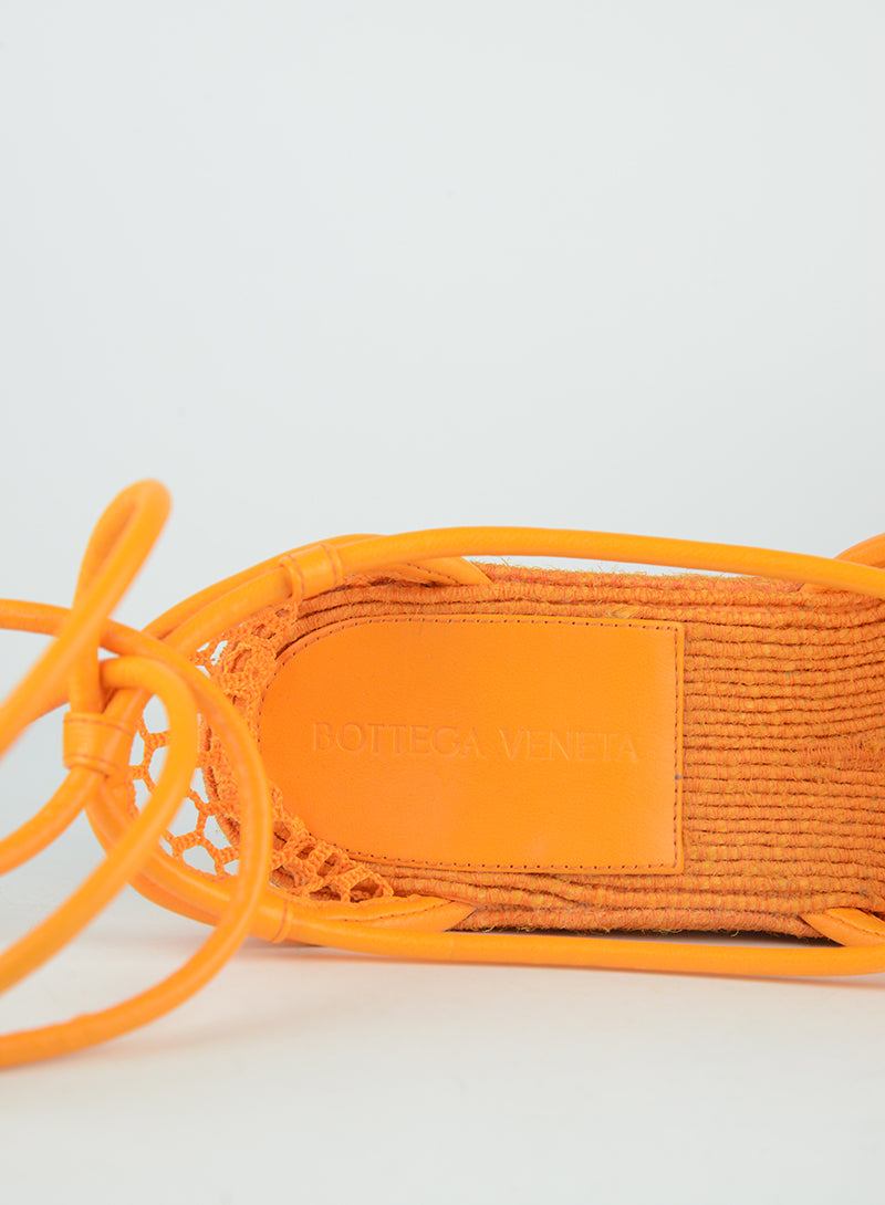 Bottega Veneta Zeppe in rete arancio - N. 36