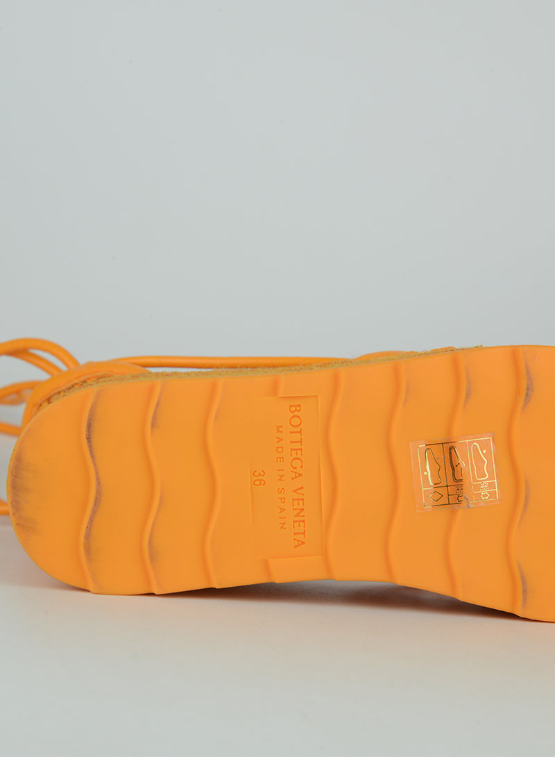 Bottega Veneta Zeppe in rete arancio - N. 36