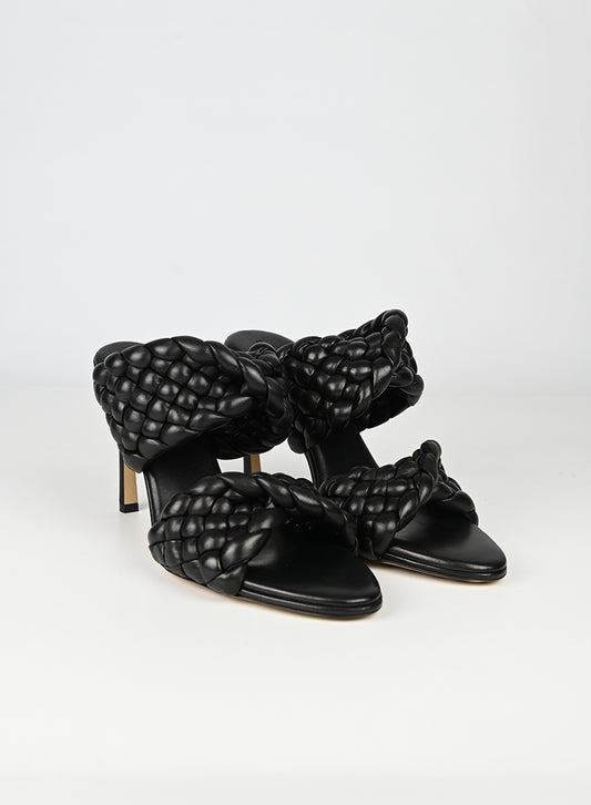 Bottega Veneta Sandali in pelle nera - N. 39