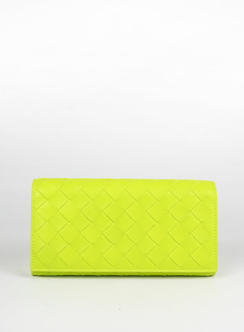 Bottega Veneta Portafogli in pelle verde lime