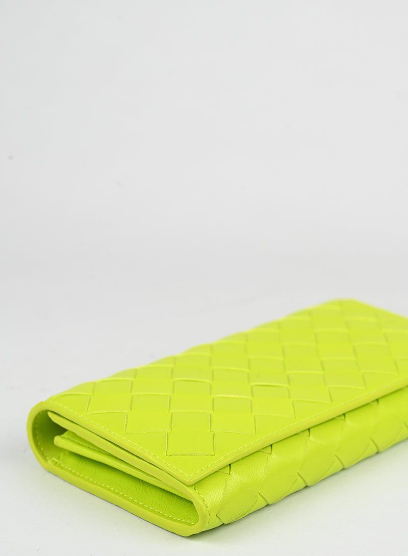 Bottega Veneta Portafogli in pelle verde lime