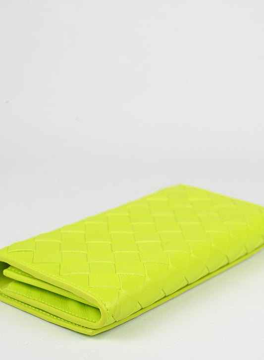 Bottega Veneta Portafogli in pelle verde lime