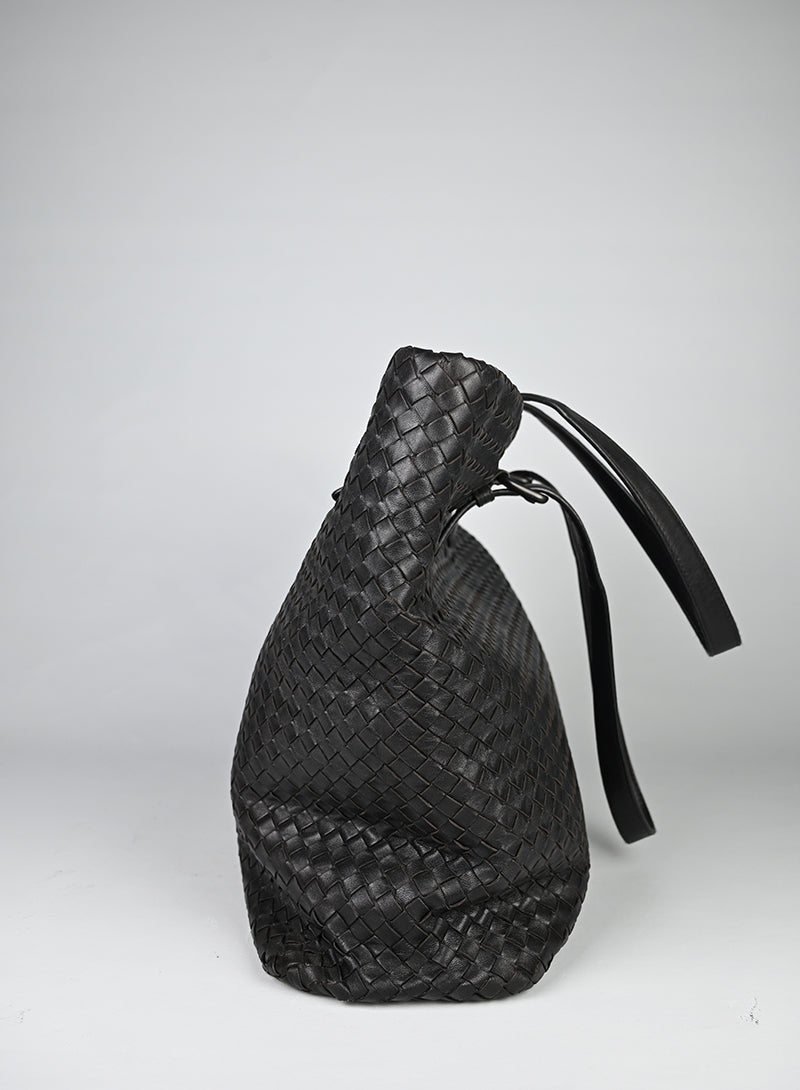 Bottega Veneta Shopper Pelle Testa di Moro