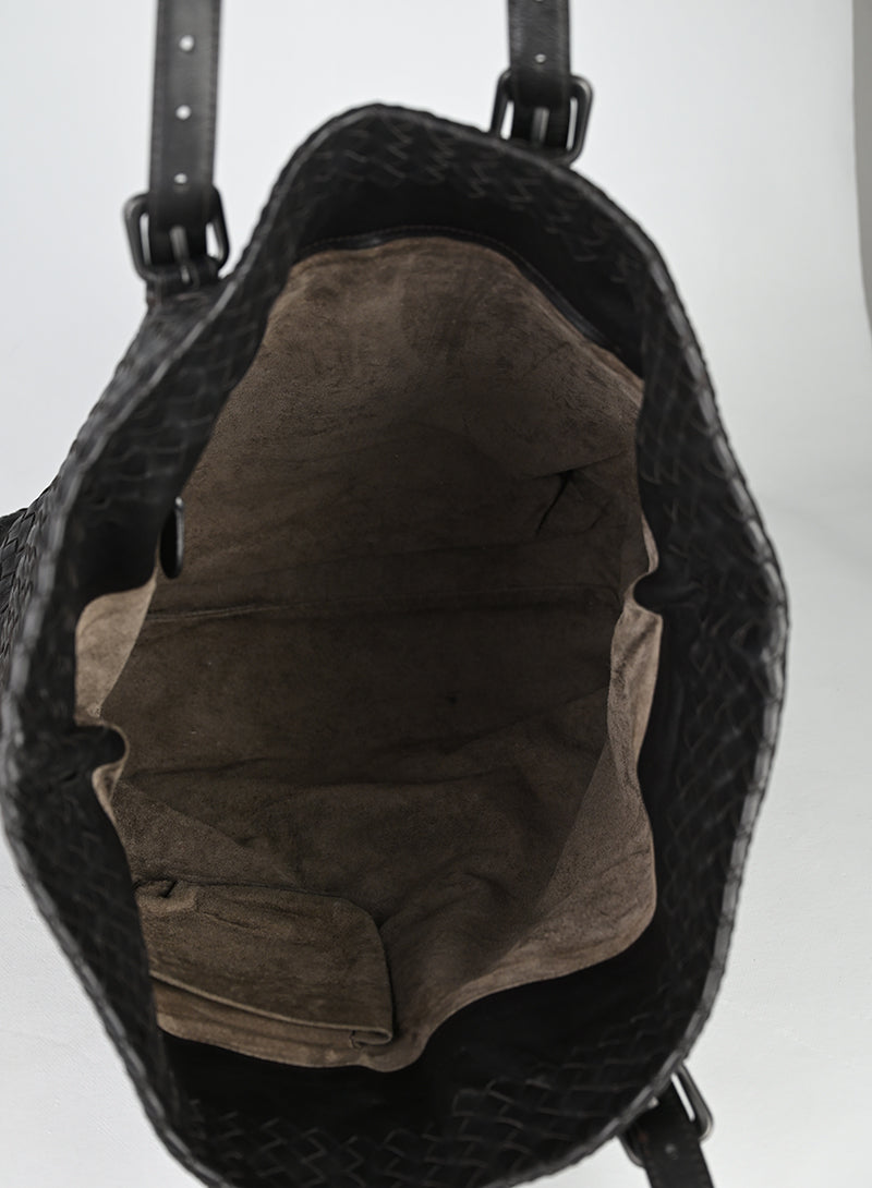 Bottega Veneta Shopper Pelle Testa di Moro