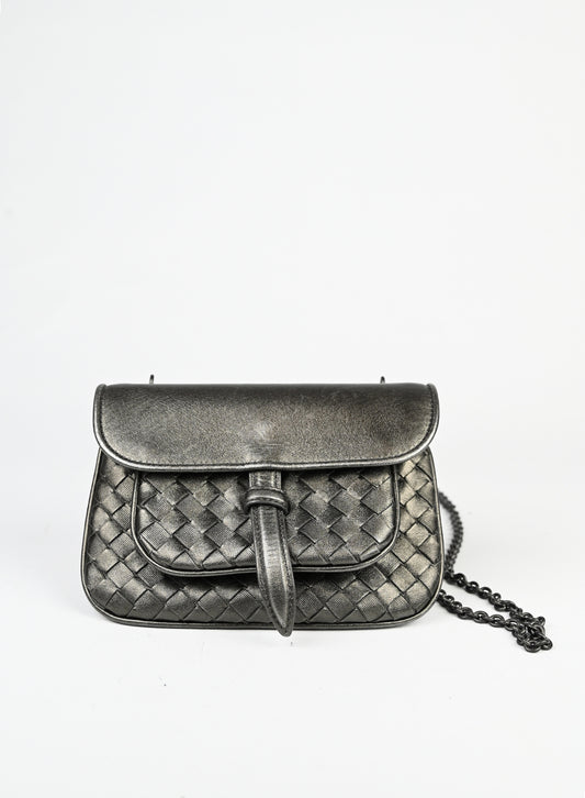 Bottega Veneta Borsa in pelle argento