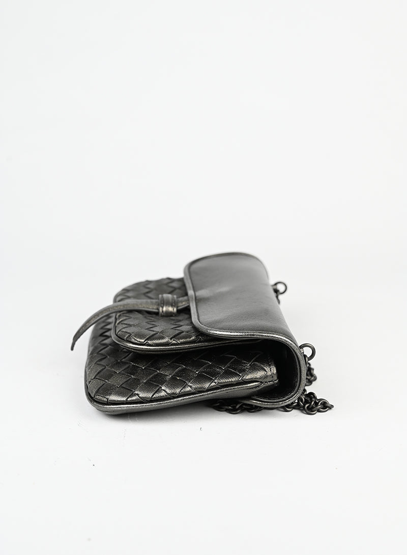 Bottega Veneta Borsa in pelle argento