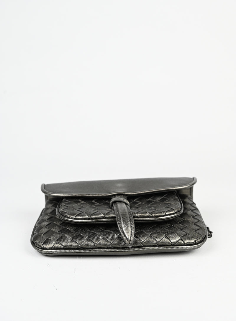 Bottega Veneta Borsa in pelle argento