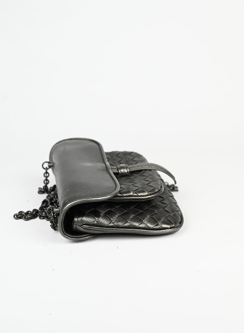 Bottega Veneta Borsa in pelle argento