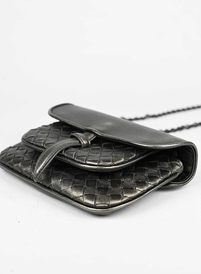 Bottega Veneta Borsa in pelle argento
