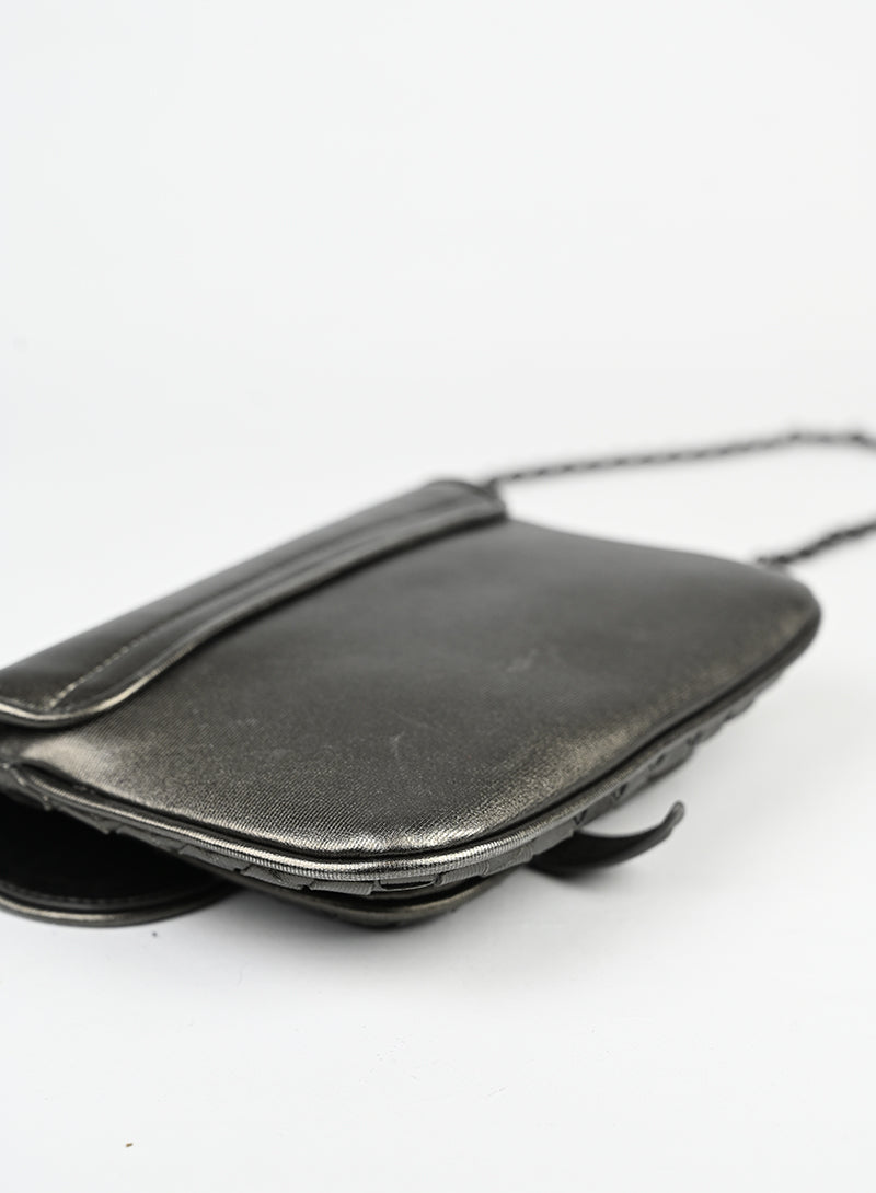 Bottega Veneta Borsa in pelle argento