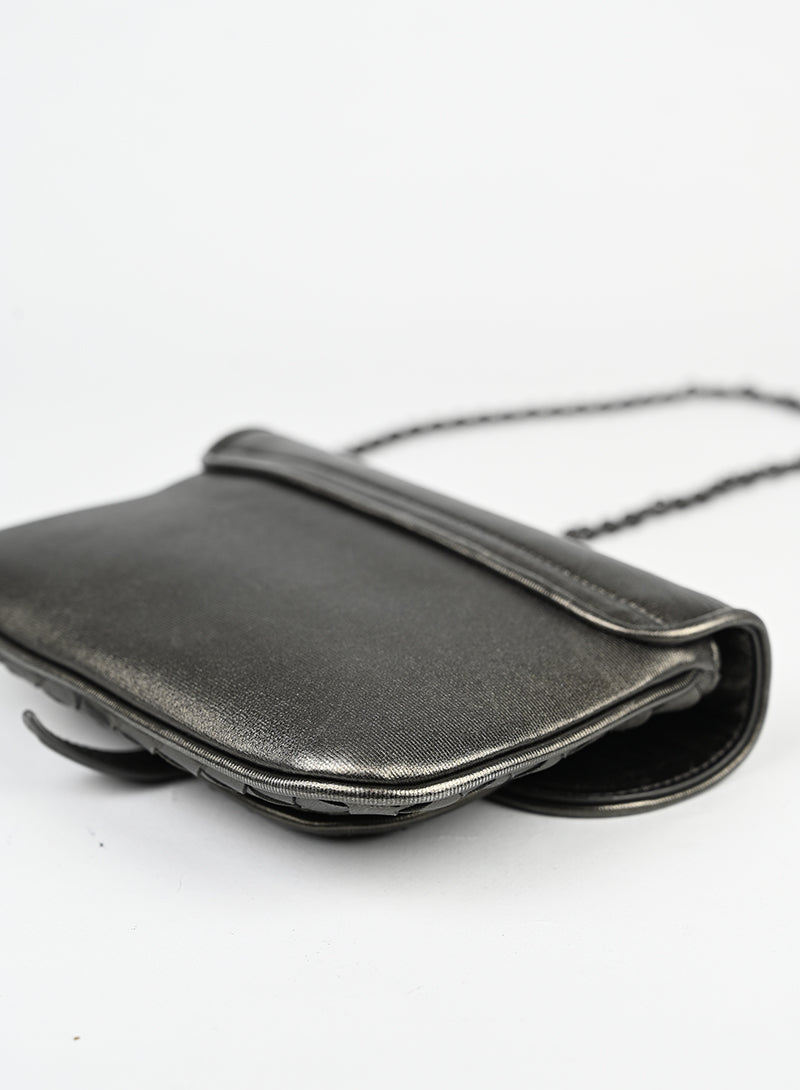 Bottega Veneta Borsa in pelle argento