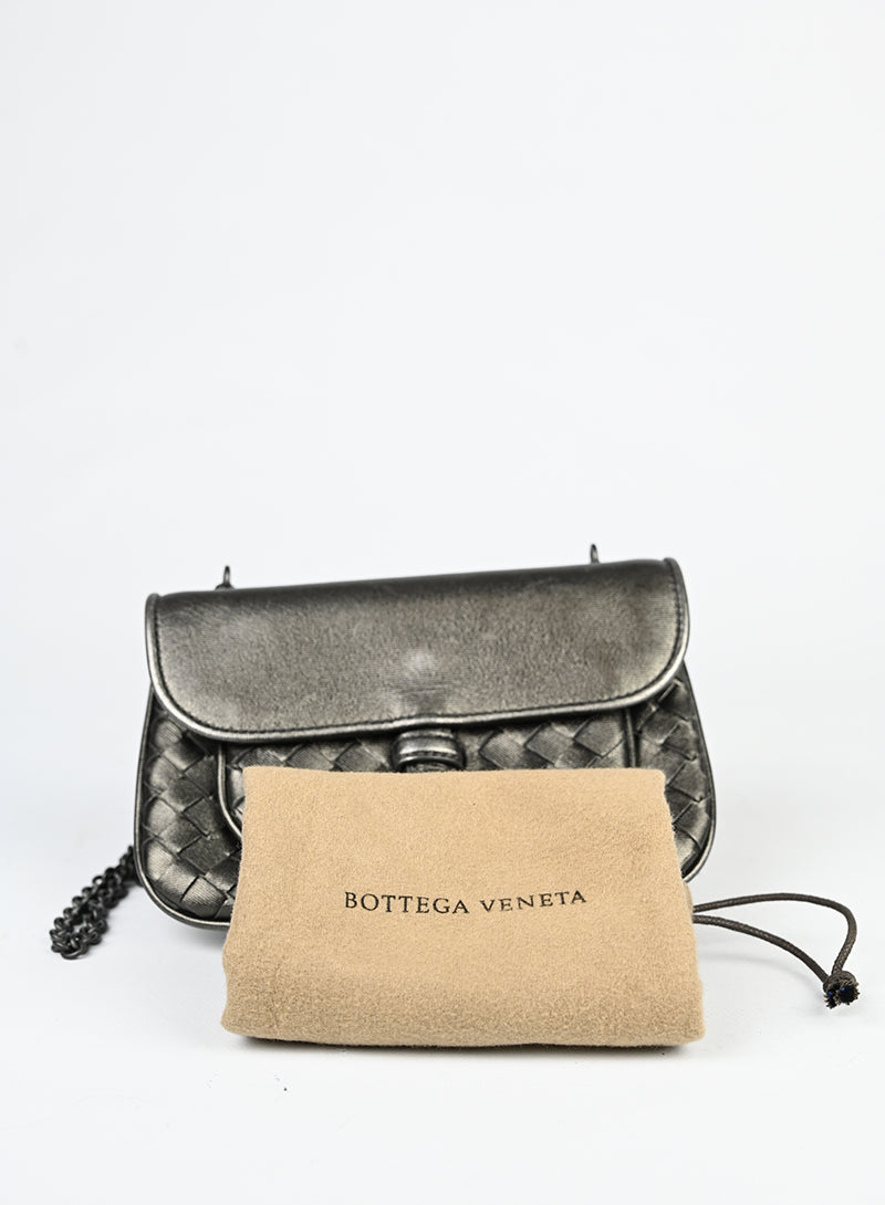 Bottega Veneta Borsa in pelle argento