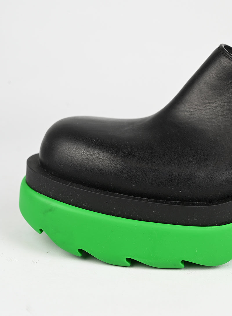 Bottega Veneta Mules in pelle nere e verdi - N. 39