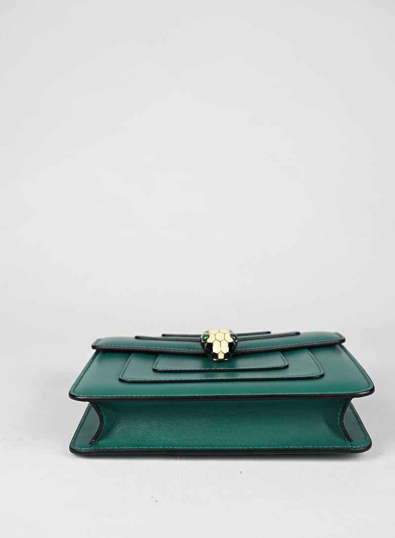 Bulgari Borsina a Tracolla Serpenti Forever Pelle Verde