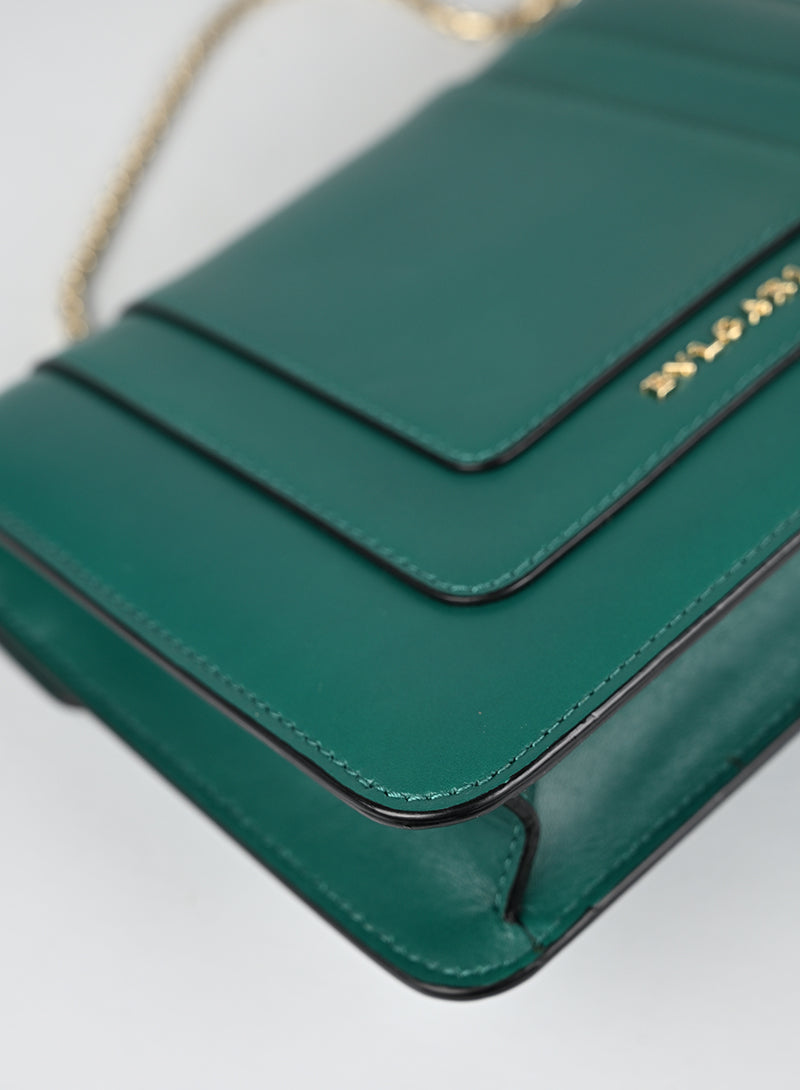 Bulgari Borsina a Tracolla Serpenti Forever Pelle Verde