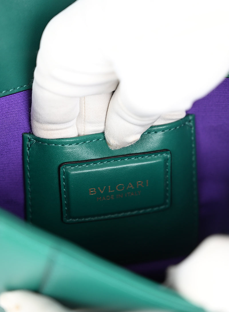 Bulgari Borsina a Tracolla Serpenti Forever Pelle Verde