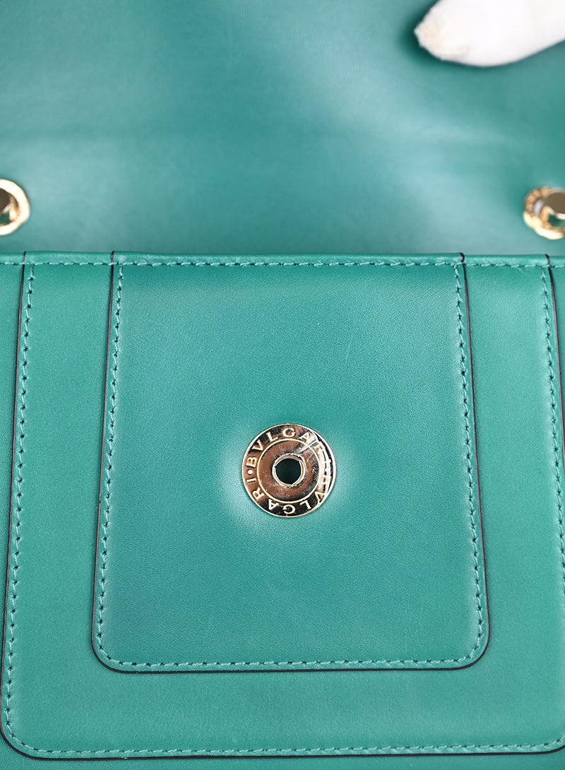 Bulgari Borsina a Tracolla Serpenti Forever Pelle Verde