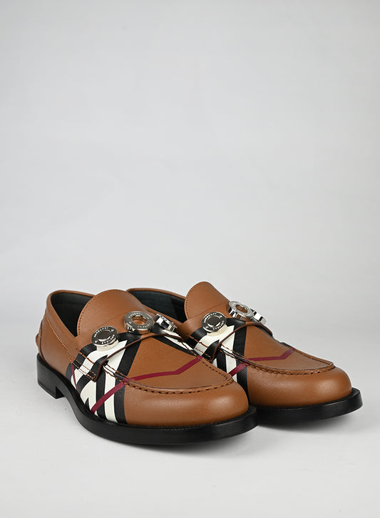 Burberry Mocassini Pelle Nocciola - N. 39