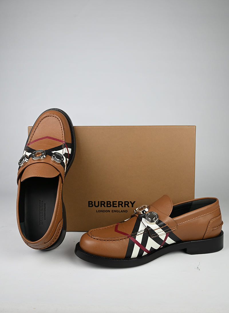 Burberry Mocassini Pelle Nocciola - N. 39