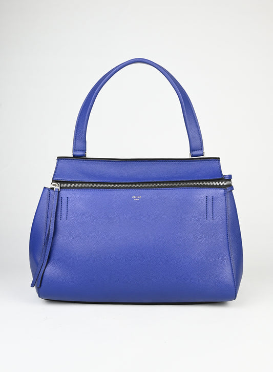 Celine Borsa Edge in pelle blu elettrico -  lesleyluxuryvintage