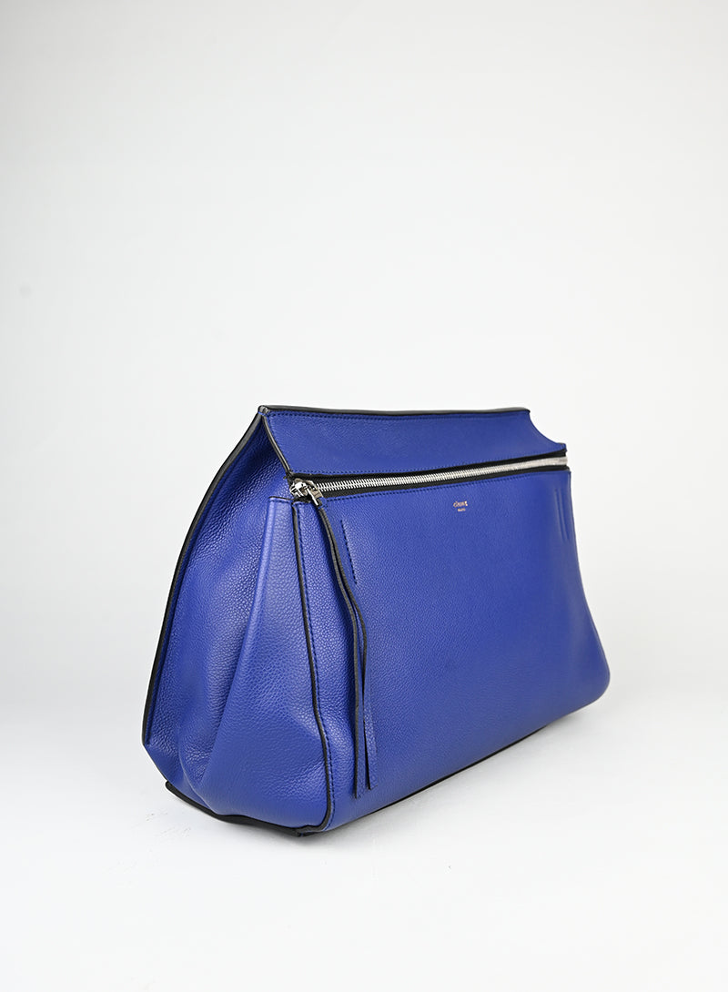 Celine Borsa Edge in pelle blu elettrico -  lesleyluxuryvintage
