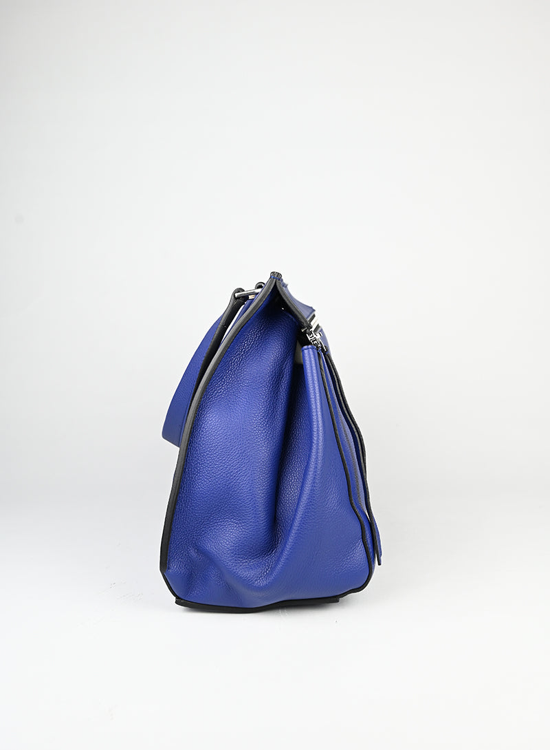 Celine Borsa Edge in pelle blu elettrico -  lesleyluxuryvintage