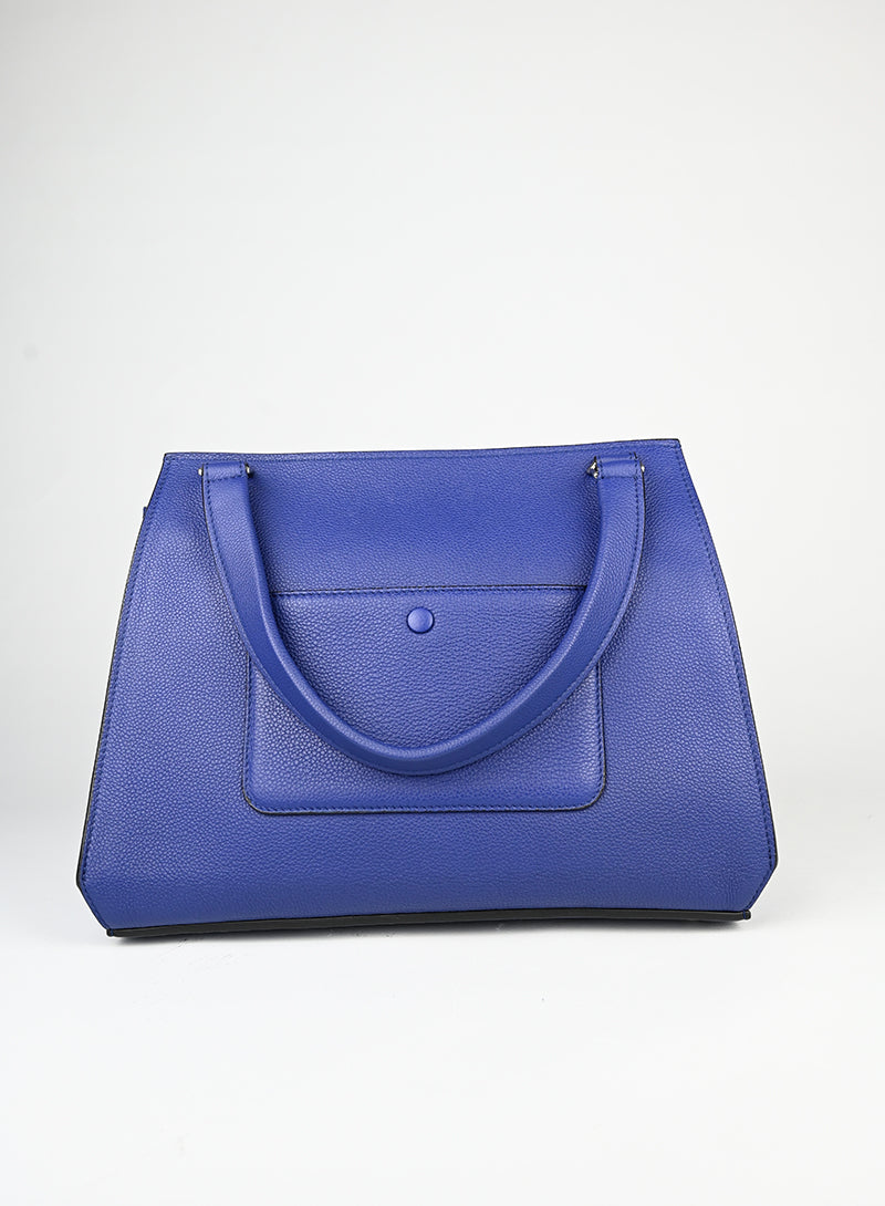 Celine Borsa Edge in pelle blu elettrico -  lesleyluxuryvintage