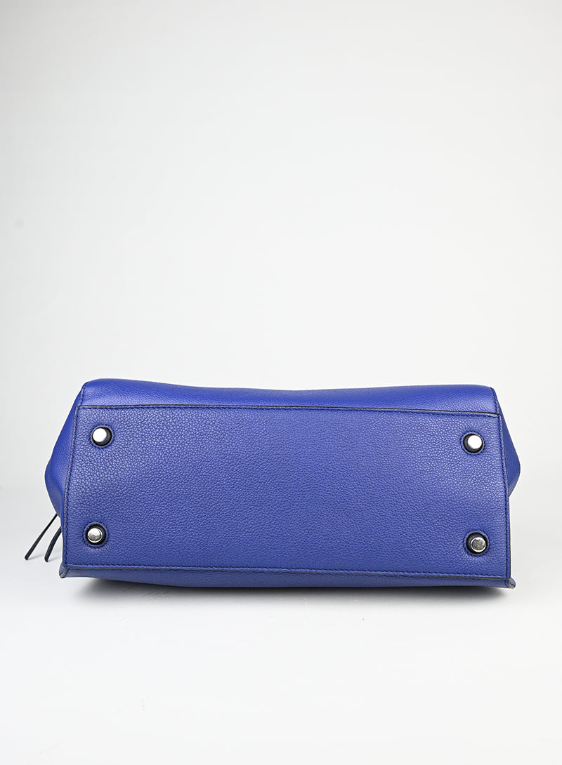 Celine Borsa Edge in pelle blu elettrico -  lesleyluxuryvintage