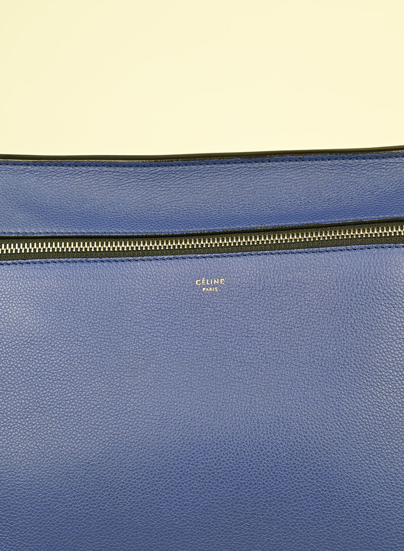 Celine Borsa Edge in pelle blu elettrico -  lesleyluxuryvintage