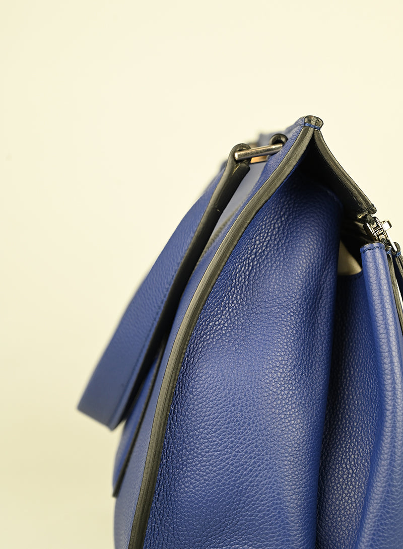 Celine Borsa Edge in pelle blu elettrico -  lesleyluxuryvintage