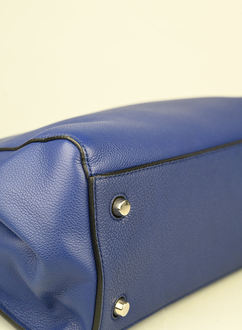 Celine Borsa Edge in pelle blu elettrico -  lesleyluxuryvintage